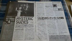 ロッキンf☆記事☆切り抜き☆HYSTERIC SUZIES=インタビュー「One」メンバーによるアルバム全曲ひとことコメント▽2C：ccc407