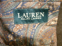 RALPH LAUREN CORDROY TAILORED JACKET SIZE 36 ラルフローレン コーデュロイ テーラード ジャケット ペイズリー柄 エルボーパッチ 茶色_画像7