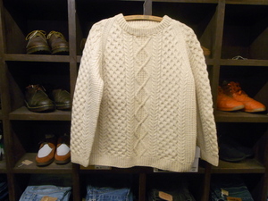 UNKNOWN ALAN KNIT SWEATER SIZE M? アラン フィッシャーマン ニット セーター ローゲージ