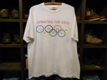 ビッグサイズ 90'S MADE IN USA SPRINTING FOR GOLD T-SHIRT SIZE XL アメリカ製 テニス Tシャツ 半袖_画像1