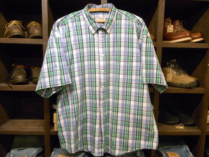 ビッグサイズ SUN RIVER CHECK SHIRT SIZE XL サン リバー チェック シャツ 半袖