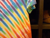 90'S MADE IN USA FRUIT OF THE ROOM TIE DYE T-SHIRT SIZE L アメリカ製 フルーツオブザルーム タイダイ Tシャツ 半袖 絞染め_画像6