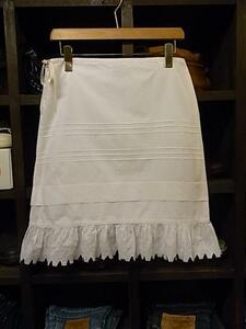 RALPH LAUREN white cotton frill skirt SIZE 160 Ralph Lauren 