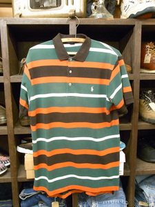 90'S RALPH LAUREN BORDER POLO SHIRTS SIZE M ラルフローレン ボーダー ポロシャツ 半袖