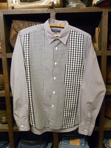 MADE IN JAPAN COMME DES GARCONS CRAZY CHECK SHIRT SIZE M 日本製 コム デ ギャルソン チェック シャツ 長袖 ギンガム クレイジー