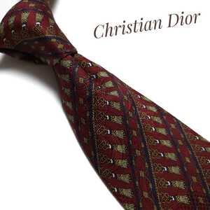 Christian Dior クリスチャン ディオール ネクタイ ハイブランド 高級 赤系 687