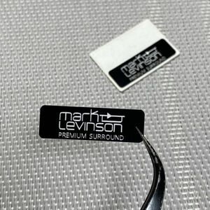 　◆A-1 Mark Levinson PREMIUM SURROUND ステッカー 艶黒/白 30mm 2枚 ■ マークレビンソン HARMAN ハーマン LEXUS レクサス in a Car