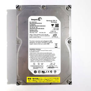 HDD 750GB 3.5インチ 26mm SATA 3Gbps ジャンク Seagate Barracuda 7200.10 ST3750640AS 9BJ148-505 ハードディスク 5QD0PW8H [JH#X]