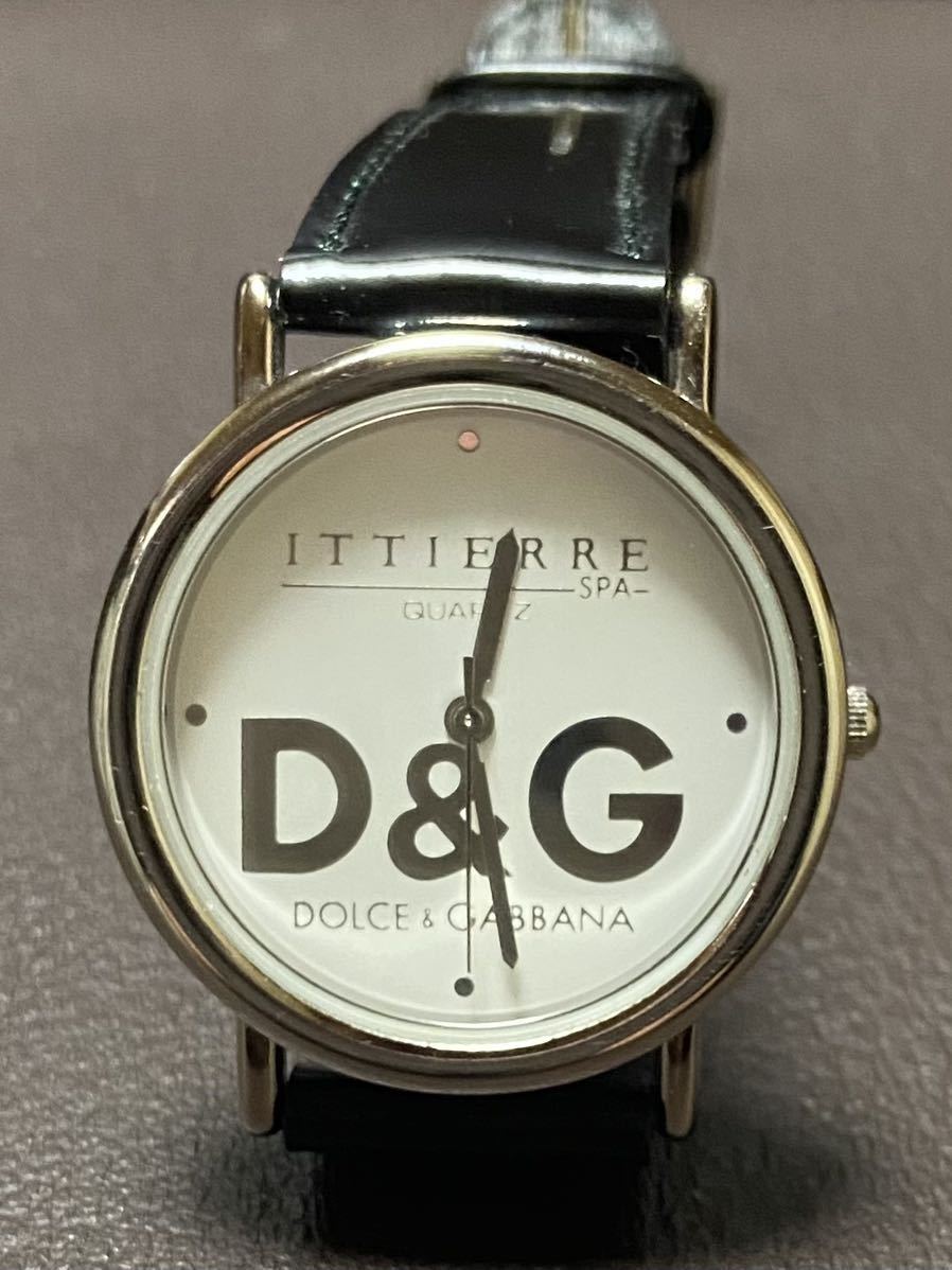 未使用レア☆D&G ドルチェ&ガッバーナ ハートロゴパブェ腕時計ゴールド-