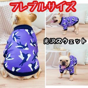 【XLサイズ】犬 スウェット鳥柄 フレンチブルドッグ 服 おでかけ