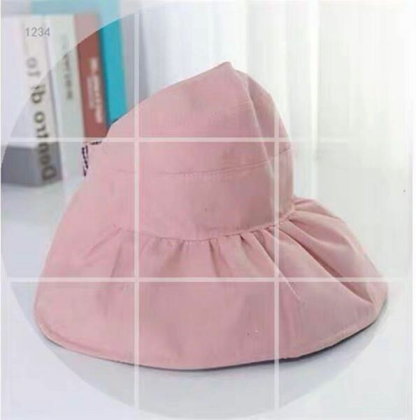 ★超可愛い帽子 UVカット 紫外線対策両面帽子　ベビー　子供折りたたみ キッズ用3〜10歳
