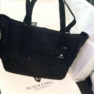 ●新品●送料込 BLACK LABEL CRESTBRIDGE ビジネストート 黒 ナイロンブラックレーベルクレストブリッジ　BLACKlab 日本製