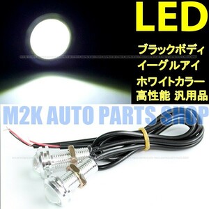 イーグルアイ LED デイライト スポットライト フォグ シルバーボディ 埋込ボルト固定 防水 2球 DIY