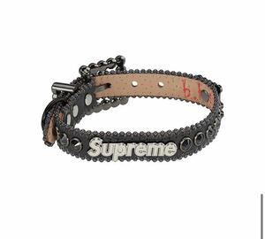 送料無料 新品 L Supreme B.B. Simon Studded Dog Collar black 黒 ブラック シュプリーム 首輪