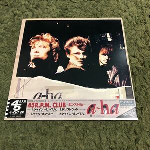 送料込み【帯、ライナー】12インチ　アーハ　45R.P.M.CLUB-ミニ・アルバム- a-ha