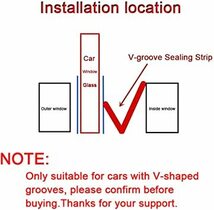 V型 XUKEY 風切り音防止モール V型 車用ドアモール 防音 テープ 静音 気密性アップ 4M 車用モール_画像5