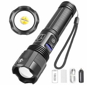 LED懐中電灯 軍用 CREE XHP70 強力 超高輝度 9000ルーメン 輝度も大幅に向上