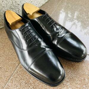FLORSHEIM フローシャイム ストレートチップ 26cm US8.5 メンズ レザー 本革 ブラック 黒 内羽根 ビジネスシューズ 革靴