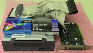 HP 5.25インチ内蔵DATドライブ C1537A(DDS3)+SCSIボード+ケーブル等一式付属