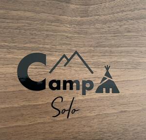 164. 【送料無料】 Camp Soloソロキャンプ カッティングステッカー テント CAMP アウトドア 【新品】