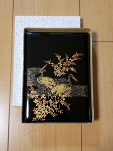 伝統工芸品　漆器　蒔絵　住所録　鶴　漆芸