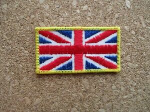 80s イギリス 国旗 刺繍ワッペン/ビンテージ英国グレートブリテン欧州アップリケ紋章パッチ旅行エンブレム土産イングランド