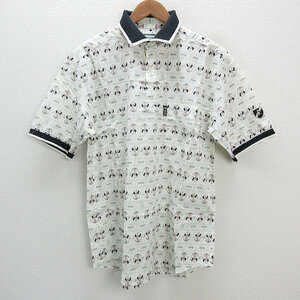 k# Munsingwear /MUMSINGWEAR total pattern short sleeves pull over shirt [SA]MENS#93[ used ]