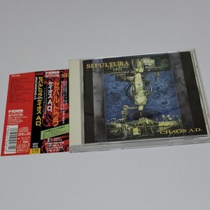 名盤 セパルトゥラ ケイオスAD sepultura chaos a.d 国内盤 帯付き 中古cd