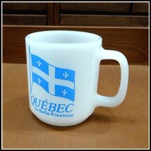 3669T　未使用 グラスベイク GlasBake スーベニア マグカップ QUEBEC 1960-1970年代 ケベック マッキーグラス _画像1