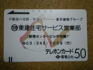 dend・モデル110-2　ベル　Ⅰ版　東建住宅サービス　電電公社　未使用　50度数　テレカ