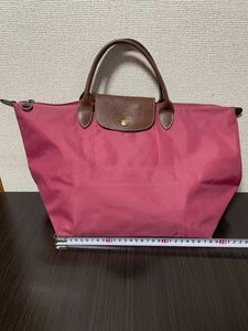 LONGCHAMP Long Champ tote bag nylon tote bag p rear -ju Vintage pink 