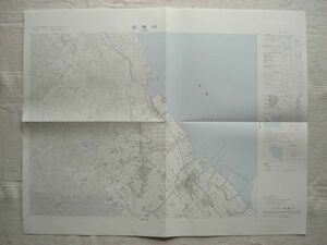 [ map ]. raw river 1:25,000 Showa era 46 year issue / Ehime morning .. three . block ..book@ line Fuji .. factory higashi . charge road higashi .. night .ke. Shikoku country plot of land ..
