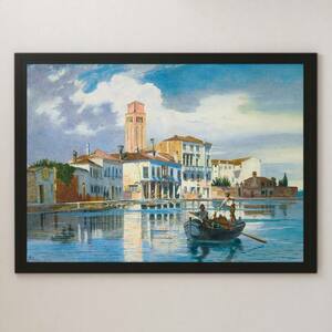 b Landy s[venetsia, Murano ] картина искусство глянец постер A3 балка Cafe Classic интерьер пейзаж itali Avenis . река 