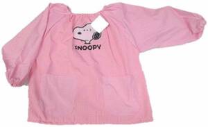  new goods ** Snoopy smock size 120 pink girl pretty badge embroidery attaching with pocket one person . put on ..