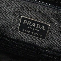 ●PRADA プラダ B6081 TESSUTO TREND ナイロン＆レザー ショルダー トートバッグ 黒 ブラック_画像7