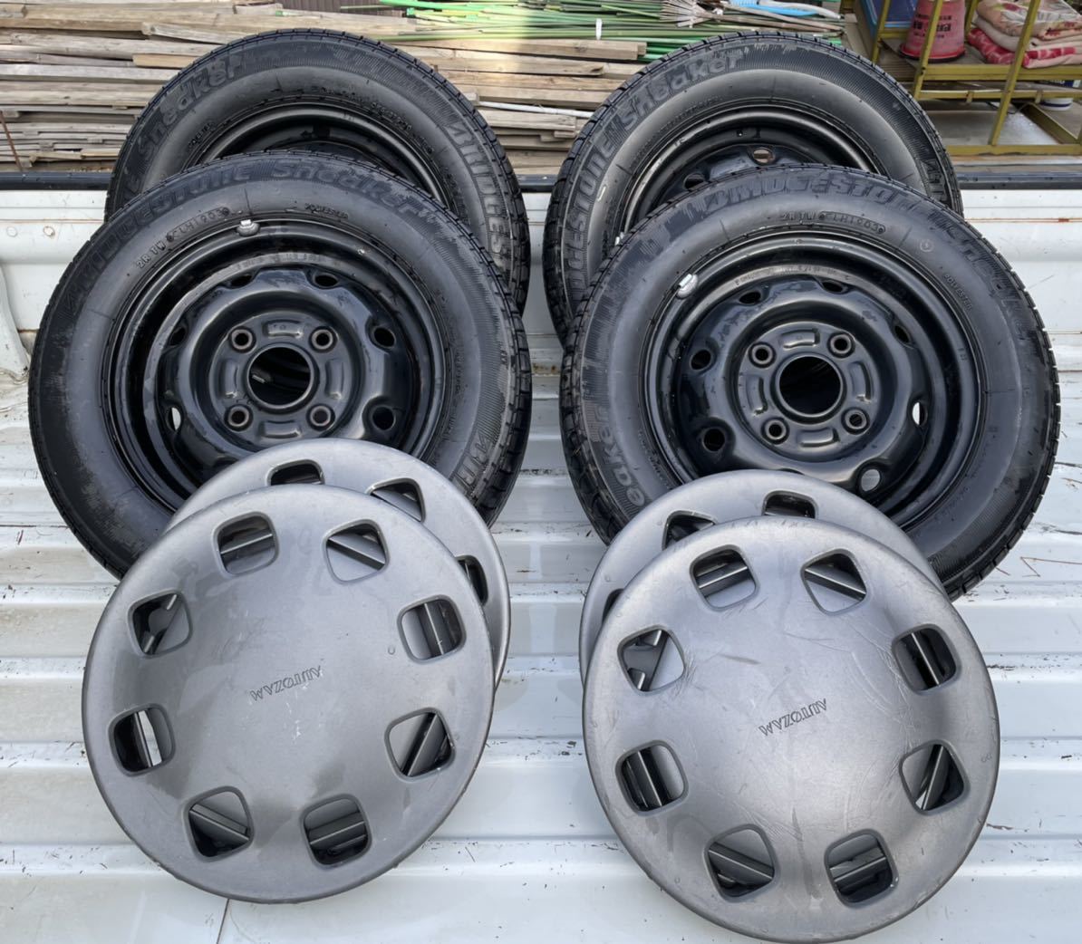 おすすめネット 新品同様 旧軽トラ12インチ スチールホイール 4本 ホイール おすすめネット 新品同様 旧軽トラ12インチ スチールホイール 4本 ホイール