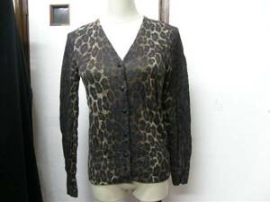 q72 Hysteric Glamour super-beauty goods leopard print cardigan size F prompt decision 