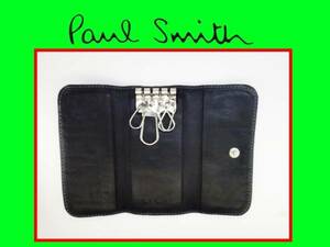 [ genuine article ] super-beauty goods soft . Paul Smith key case black black sheep ski n.