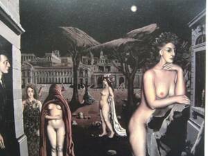 Delvaux、The Sleeping Town、希少画集画、新品額付