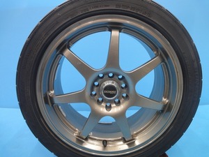 中古 17インチ ENKEI ST29 ダンロップ ディレッツァ DZ101 専用ナット付属 タイヤ＆ホイール 4本セット 215/45R17 加須店