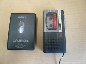 # Sony # Walkman WM-EX606 + voice recorder M-750 2 pcs .! #SONY# that time thing 