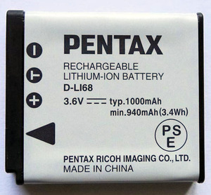 ペンタックス PENTAX 純正 D-LI68 バッテリー 新品 日本語