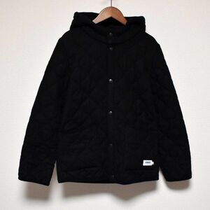 a- men ARMEN reversible quilting hood jacket coat black wool 