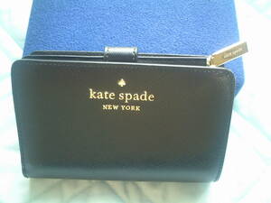 ◎美品◎Kate Spade NewYork ケイト・スペード　２つ折り財布　黒レザー