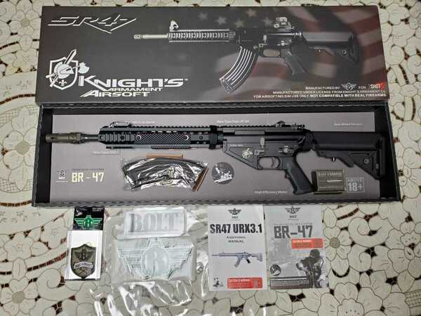 送料無料 新品 BOLT ボルト SR47 URX3.1 KNIGHTS ARMAMENT ナイツ アーマメント公式ライセンス STORNER RIFLE BRSS 多弾数マガジン 8個付き