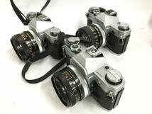 売切り Canon AE-1 × ６ + A-1 + その他レンズ14本　キャノン フィルム一眼レフカメラ ジャンク品_画像5