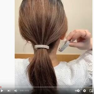 バレッタ 金色 1個 セミサークル形 ヘアアクセサリー キラキラ まとめ髪 可愛い キレイ 韓流 ファッション 卒業式 入学式 結婚式 成人式 