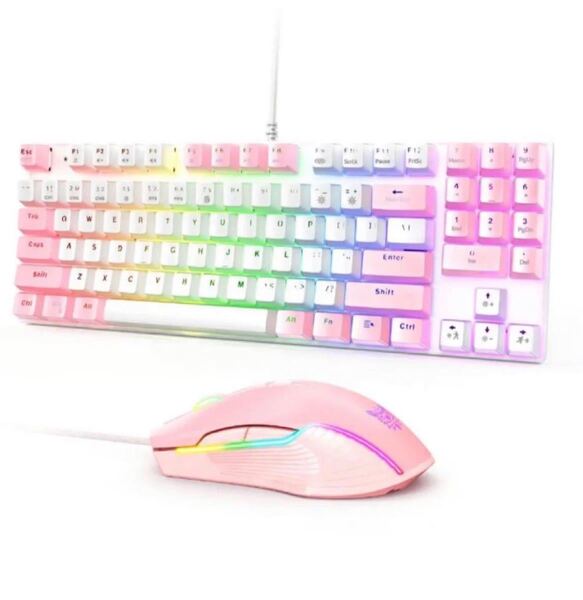 ゲーミングメカニカルキーボード、モウスセット 有線89キー
