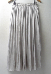 ◆Portcros　ポートクロス プリーツ デザイン スカート　サイズ36　グレー系