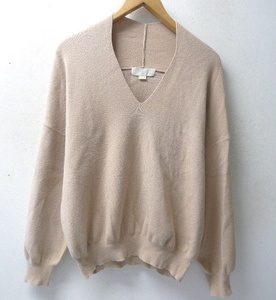 *BiMING by BEAMS Beams 19ss V neck design knitted beige group one size 